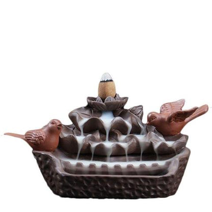 Brûleur d'encens à refoulement en céramique de haute qualité avec figurine de bétail, brûleur d'encens d'observation de fumée, ornements créatifs pour la maison et le bureau