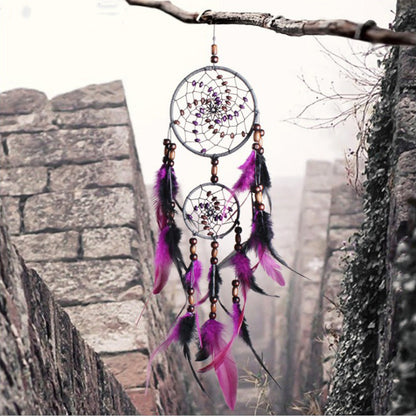 Indoor Colorful Feather Cream Catcher Ornaments