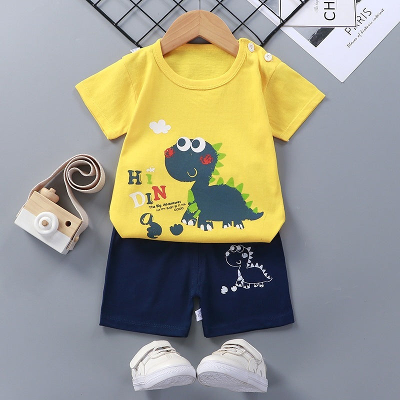 Vêtements d'été pour bébés et jeunes enfants de 1-2-3-4-5-6 ans T-shirt short