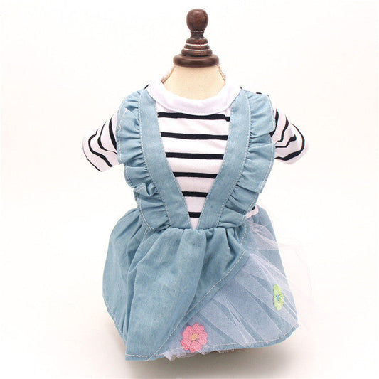 Vêtements d'été et d'automne, Vêtements pour chats, Jupe en jean