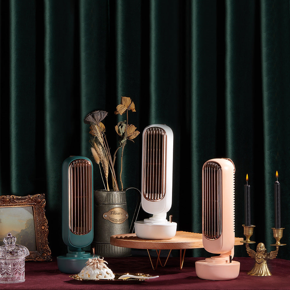 Ventilateur de Tour Humidificateur USB, Ventilateur Électrique Multifonction, Ventilateur de Bureau Rafraîchissant pour Bureau et Maison