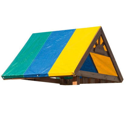 Bâche de toit color-block pour aire de jeux extérieure pour enfants