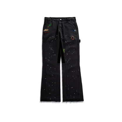 Trendy Brand Tooling Transformation Style Flared Pants Men And Women With Cat Whiskers Jeans