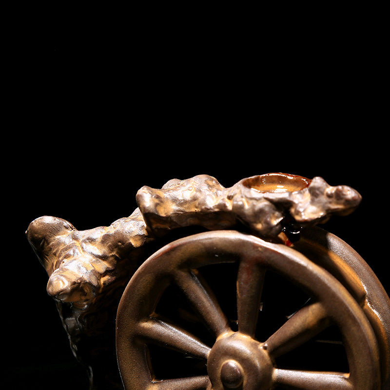 Brûleur d'encens à refoulement en céramique, brûleur d'aromathérapie créatif d'intérieur, ornements décoratifs pour bâtonnets d'encens de santal, Shui Mu Nianhua