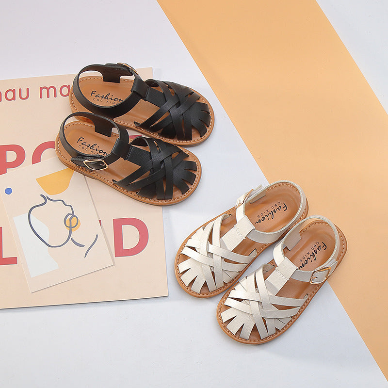 Zapatos de princesa de estilo romano, retro, cómodos y transpirables para niñas de otoño