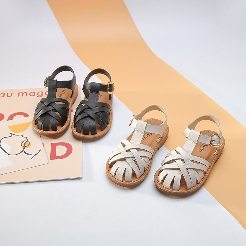 Zapatos de princesa de estilo romano, retro, cómodos y transpirables para niñas de otoño