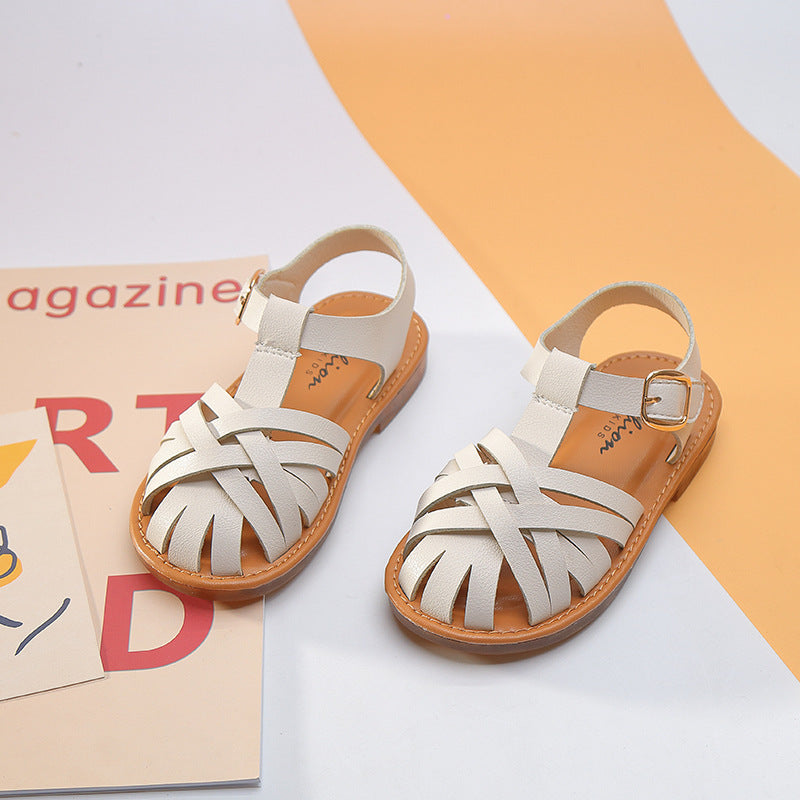 Zapatos de princesa de estilo romano, retro, cómodos y transpirables para niñas de otoño