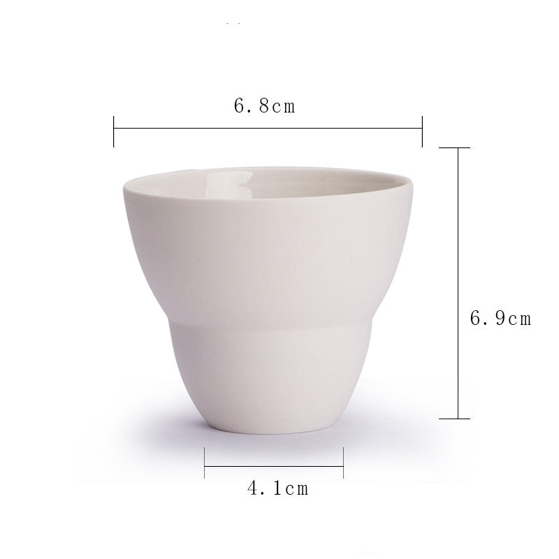 Tasse à café en céramique faite main style Ins Latte Australien Blanc Produit unique Tasse à marque italienne concentrée
