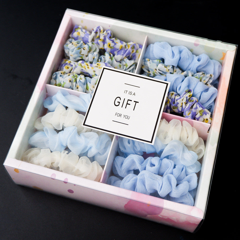 Coffret cadeau d'élastiques à cheveux chouchou populaires pour filles