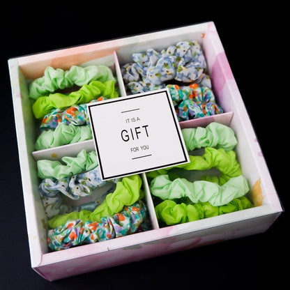 Coffret cadeau d'élastiques à cheveux chouchou populaires pour filles