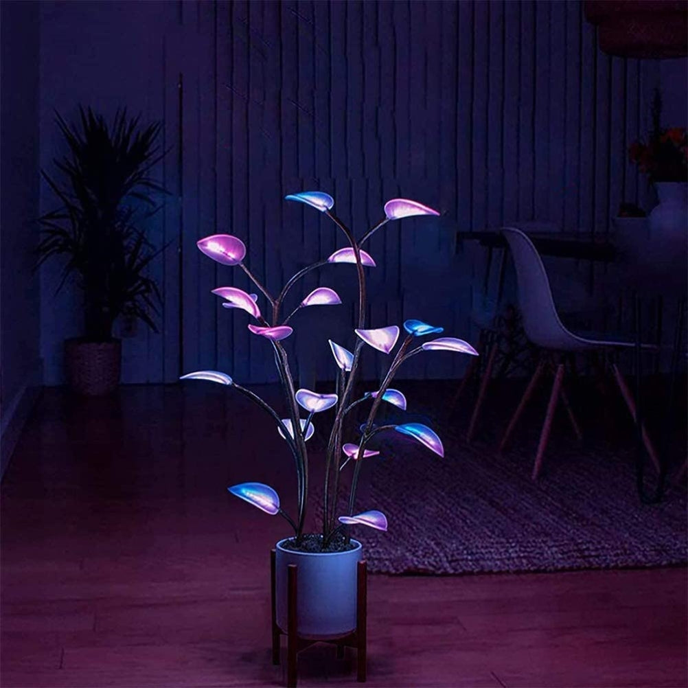 Lámpara de planta, luces nocturnas LED, planta artificial, bonsái, lámparas de planta, decoración LED para el hogar, dormitorio, luces decorativas para plantas