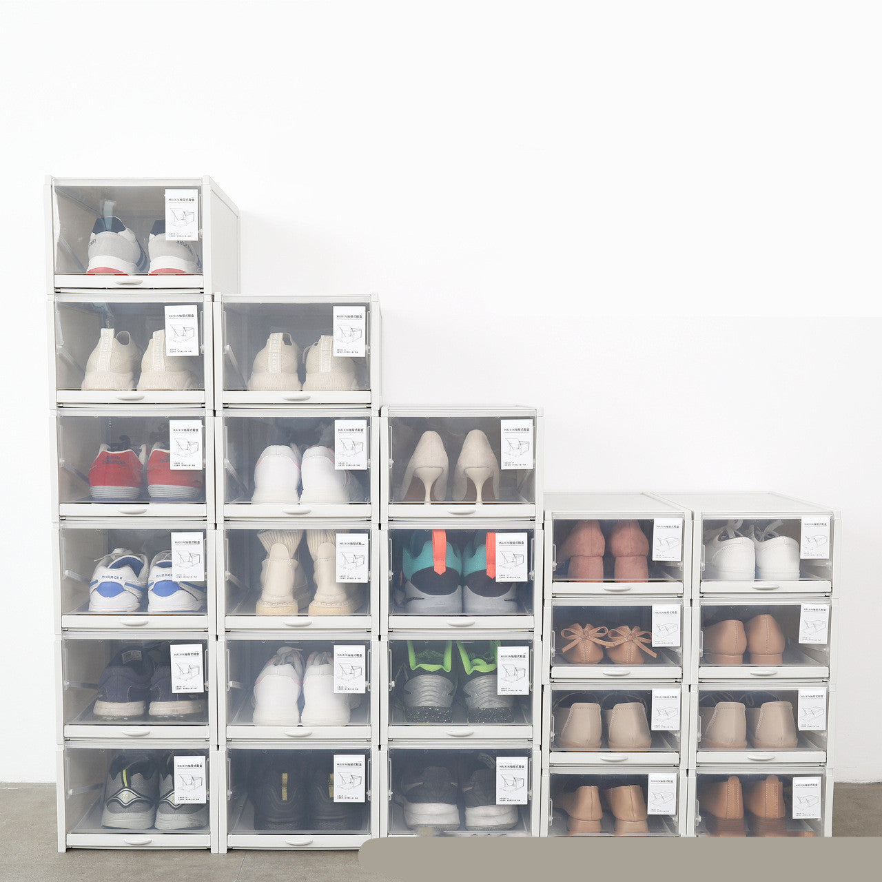 Meuble de rangement à tiroirs anti-poussière moderne, Armoire à chaussures économique