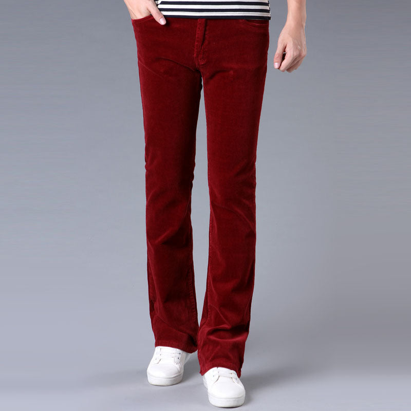 Pantalones acampanados elásticos slim estilo coreano
