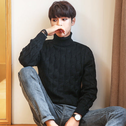 Winter Padded Pullover Turtleneck Men's Sweater Plus Size