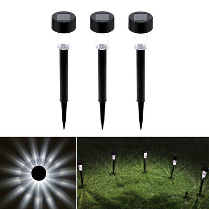 Luces solares LED para césped, luces de jardín para exteriores, impermeables, luces decorativas para césped, luces de plástico para césped