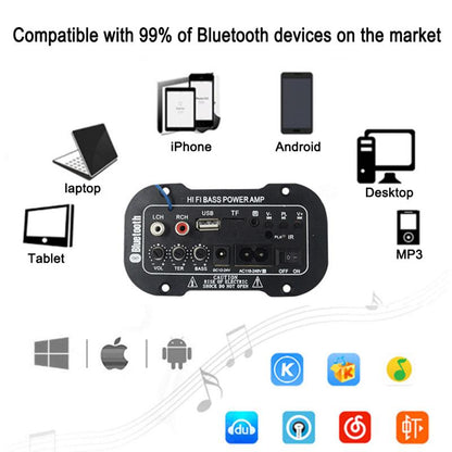 Placa amplificadora de subwoofer de alta potencia con Bluetooth integrado
