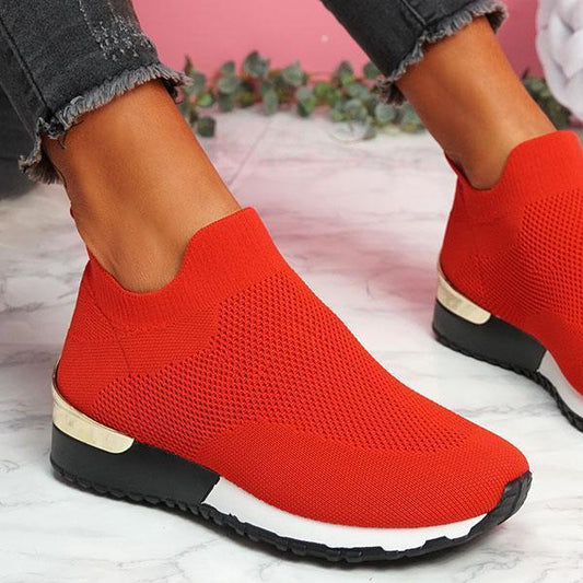 Nouvelles Chaussures Volantes en Tissu Tricoté Chaussettes Extensibles Pointure 43 pour Femmes
