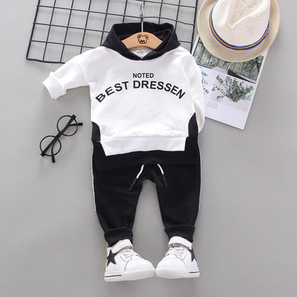 Long-Sleeved Pullover And Hooded Sweater Casual Sports Two-Piece Suit