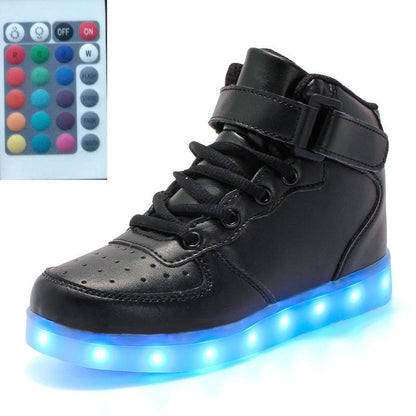 Zapatos luminosos LED de caña alta Zapatos con luz de control remoto Zapatos de luz para Ghost Dance Zapatillas de running luminosas Zapatos para hombres y mujeres