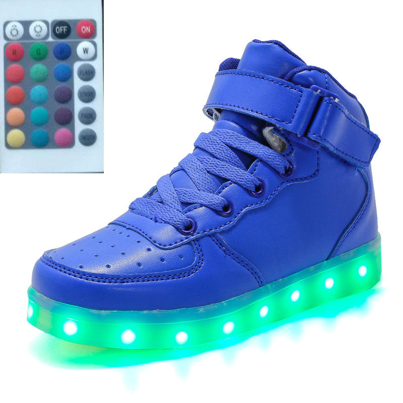 Zapatos luminosos LED de caña alta Zapatos con luz de control remoto Zapatos de luz para Ghost Dance Zapatillas de running luminosas Zapatos para hombres y mujeres