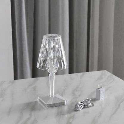 NEW Elegant Bedside or outside Diamond Acrylic Princess Table Lamp