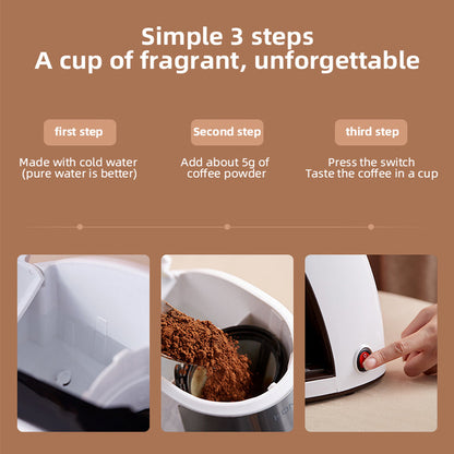 Cafetera Nueva Totalmente Automática para Hogar Oficina Mini Americana Pequeña Portátil