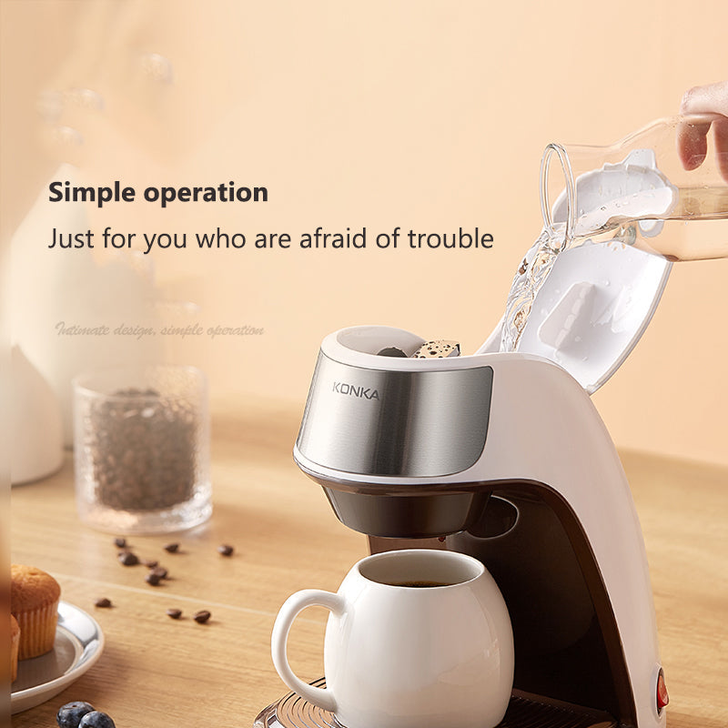 Cafetera Nueva Totalmente Automática para Hogar Oficina Mini Americana Pequeña Portátil