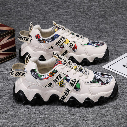 New Red Daddy Shoes Men's Shoes Summer Authentic Breathable with creative Retro Fonts