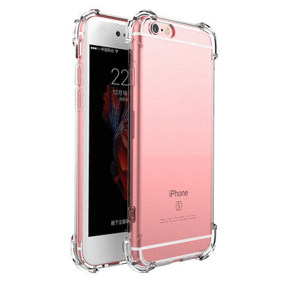Four-Corner Airbag Shockproof iPhone Case – Soft Silicone Rounded Cover | iPhone 5–12