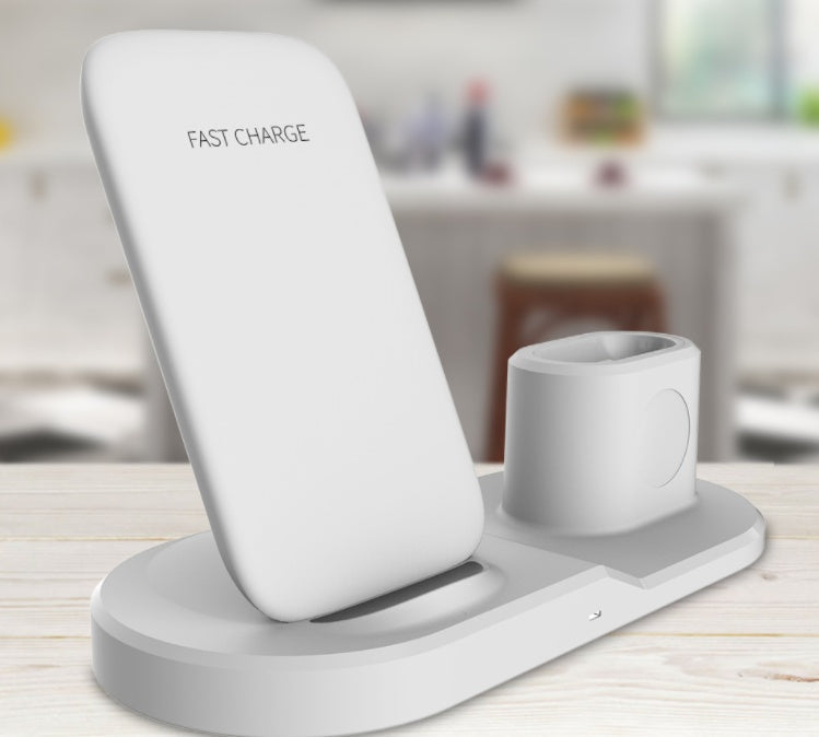 Auriculares, reloj, soporte para teléfono móvil, base de escritorio, cargador inalámbrico vertical