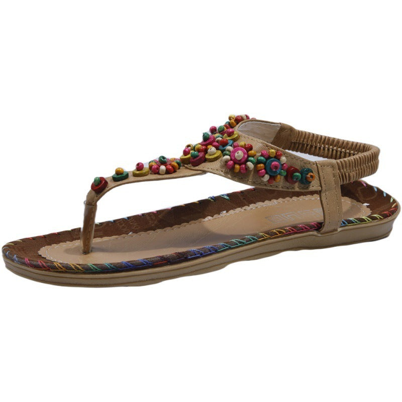 Women's Sandals Beaded Beach Shoes