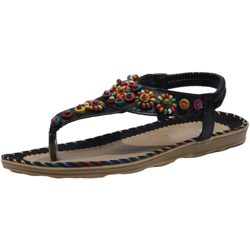Women's Sandals Beaded Beach Shoes