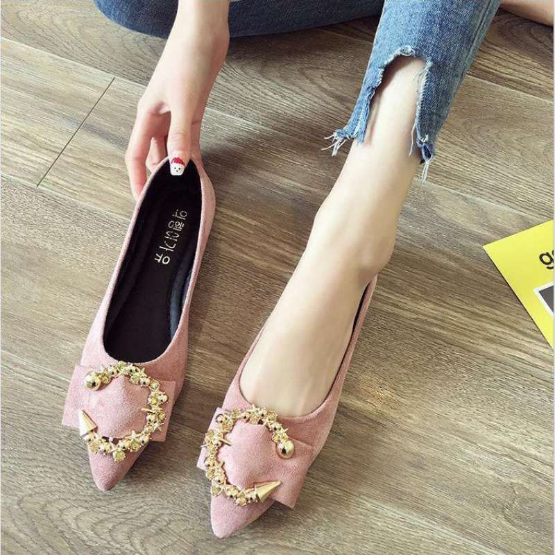 Shallow Mouth Tip Flats Shoes