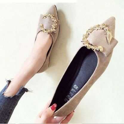 Shallow Mouth Tip Flats Shoes