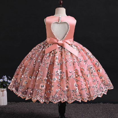 Héberger Défilé Filles Robe Piano Robe d'Anniversaire