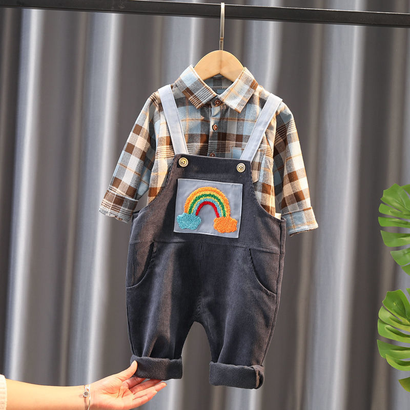 Boys Bib Two-piece Children Apparel