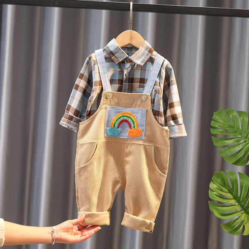 Boys Bib Two-piece Children Apparel