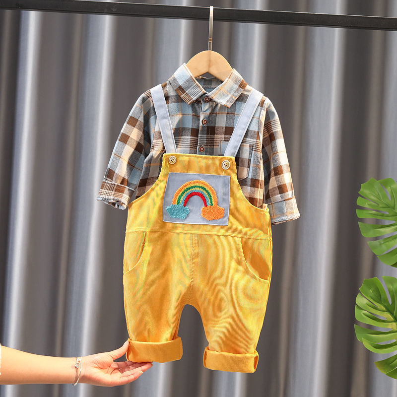 Boys Bib Two-piece Children Apparel