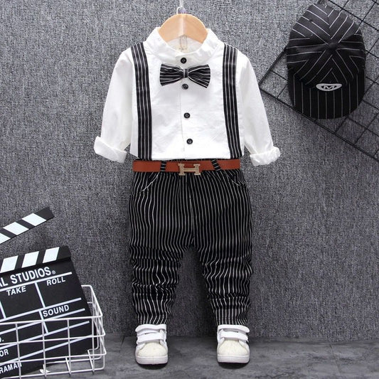 Boys Bib Two-piece Children Apparel
