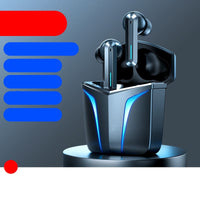 Auriculares Bluetooth inalámbricos binaurales de bobina móvil para juegos, sin latencia