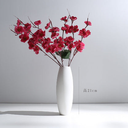 Vase en Céramique Sèche Vent Petit Vase à Fleurs Arrangement Floral Blanc Décoration de Bureau Salon Décoration de la Maison Ornements