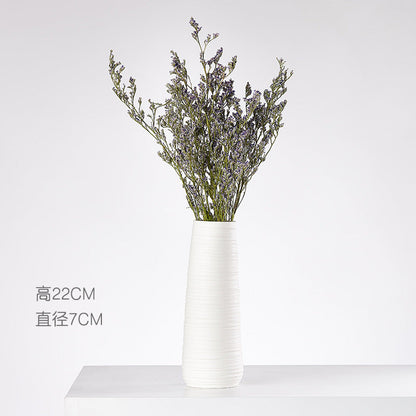 Vase en Céramique Sèche Vent Petit Vase à Fleurs Arrangement Floral Blanc Décoration de Bureau Salon Décoration de la Maison Ornements