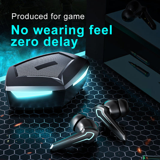 Casque Gamer TWS sans latence, stéréo 360, sans fil Bluetooth 5.1, écouteurs sport avec microphone, 10 heures d'autonomie