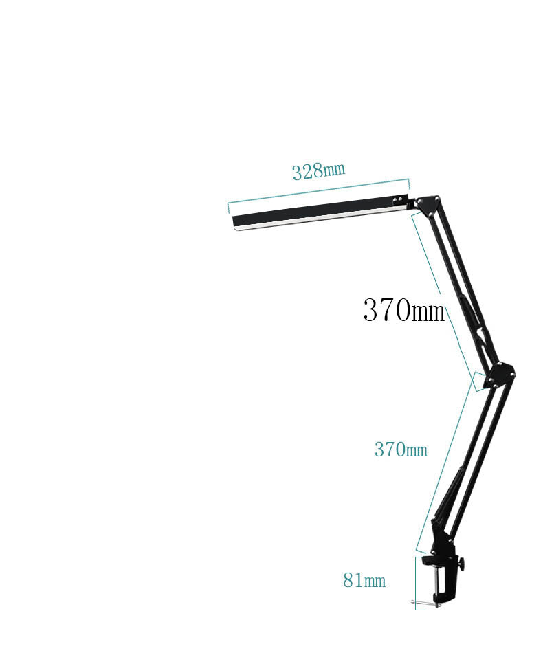 Lámpara de Mesa LED Plegable de Brazo Largo para Lectura