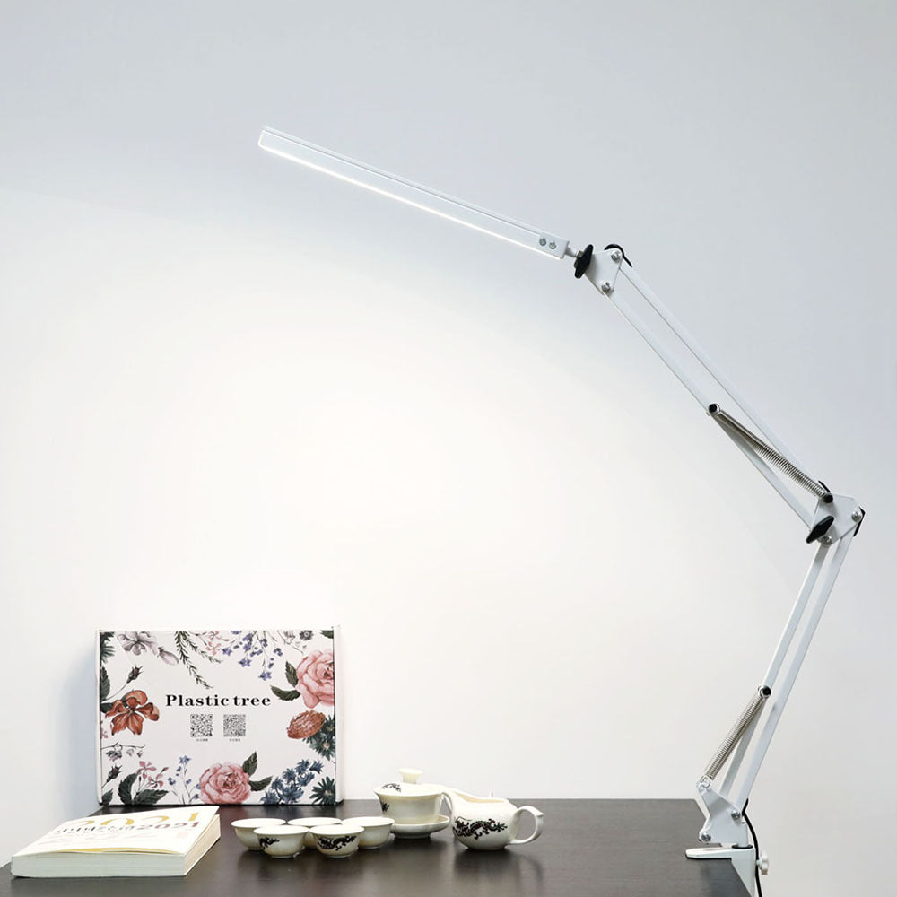 Lámpara de Mesa LED Plegable de Brazo Largo para Lectura