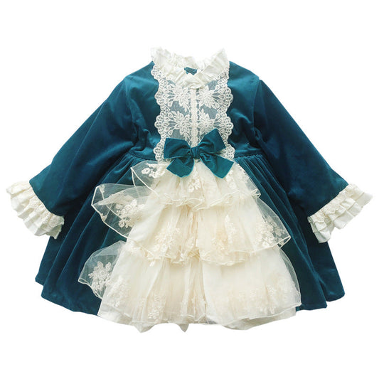 Vestido de niña de un año, vestido de bebé, vestido de primavera-verano, vestido Lolita para niña extranjera, vestido de princesa española