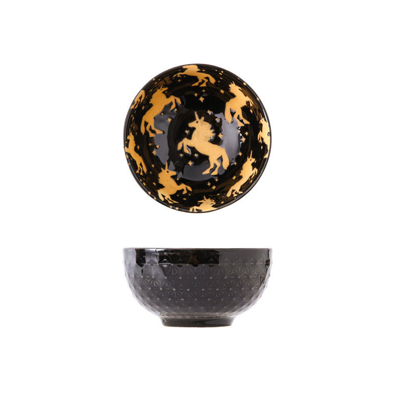 Japanese Relief Hand-painted Underglaze Ceramic Tableware
