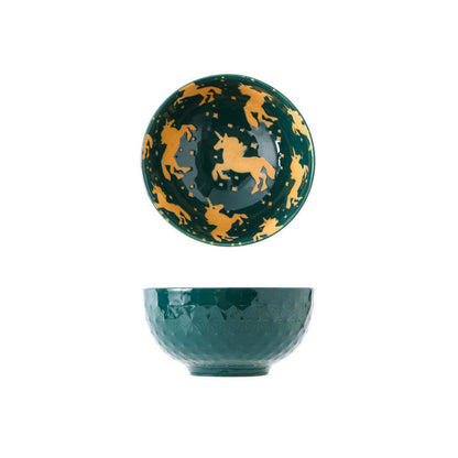 Japanese Relief Hand-painted Underglaze Ceramic Tableware