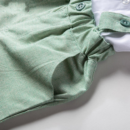 Nouveaux Produits Printemps-Été Ensemble Deux Pièces Gentleman Salopette Short Costume Enfant Européen Et Américain