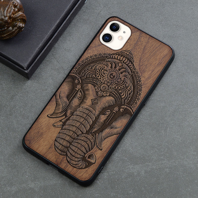 Retro Wooden Print iPhone 12 Case – Creative Art Back Cover | 11 Design Options